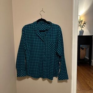 Unisex Green Plaid Shirt